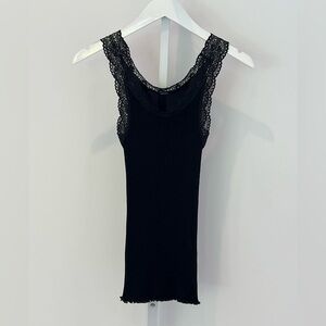 BLACK LACE TANK TOP SIZE XS NWOTS!